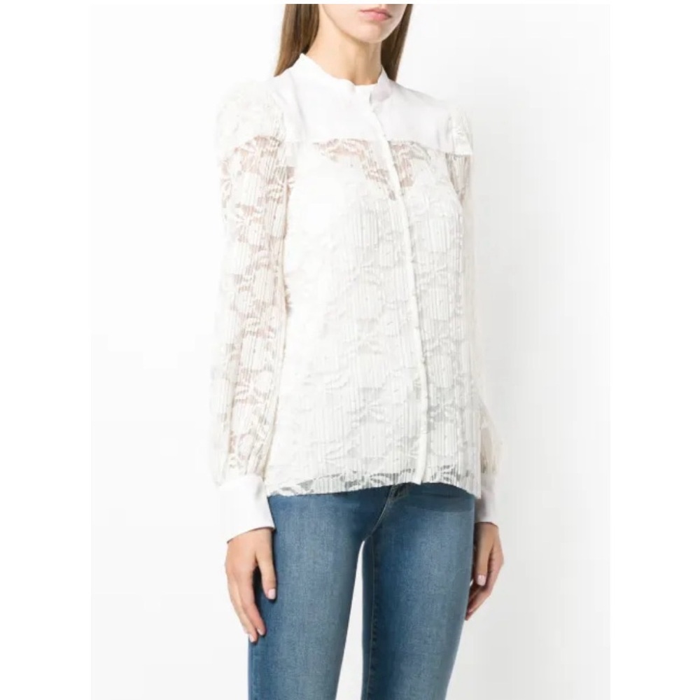 See By Chloe White Lace Blouse